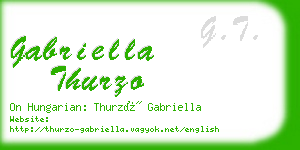 gabriella thurzo business card